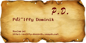 Pálffy Dominik névjegykártya